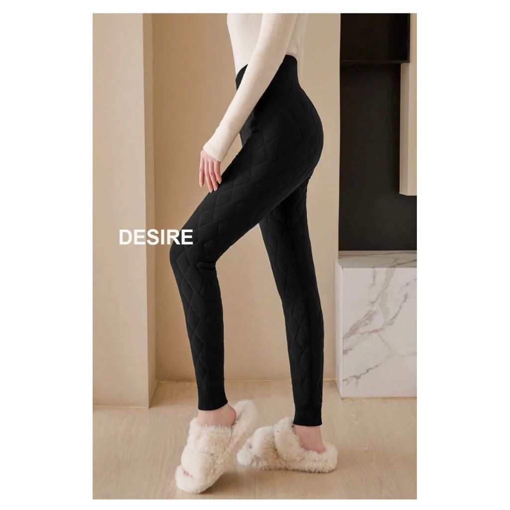 Desire Store, Quần legging lưng cao lót lông cừu dày nhung mịn giữ nhiệt mùa đông ấm áp định hình dáng QGN-9134-1 image 8 of 12