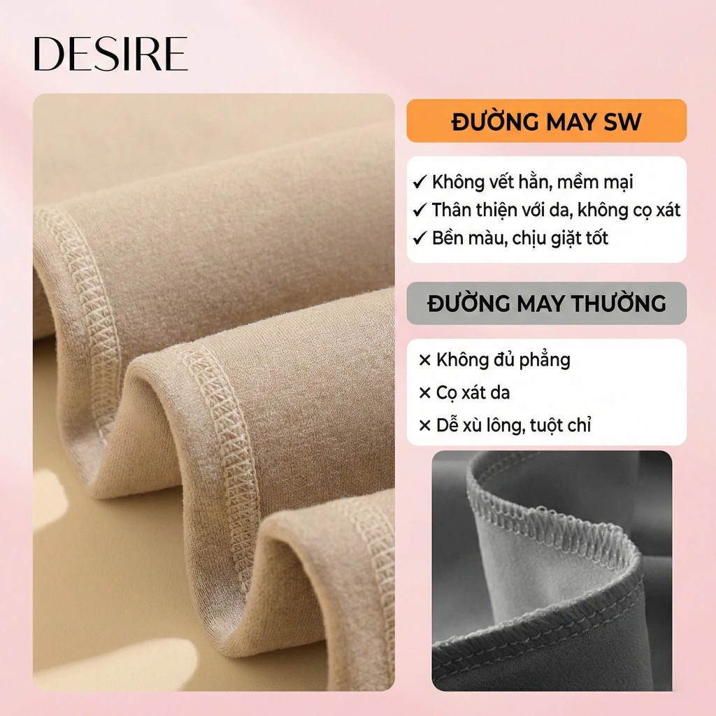 Desire Store, Quần Legging giữ nhiệt Nhung Lyocell ôm body không đường viền siêu nhẹ thích hợp cho mùa thu đông DESIRE GY-086 image 6 of 12