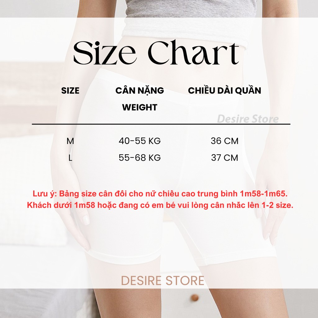 Desire Store, Quần đùi mặc váy, quần đùi mặc lót thun Vicose mềm mại QLN-551 image 9 of 14