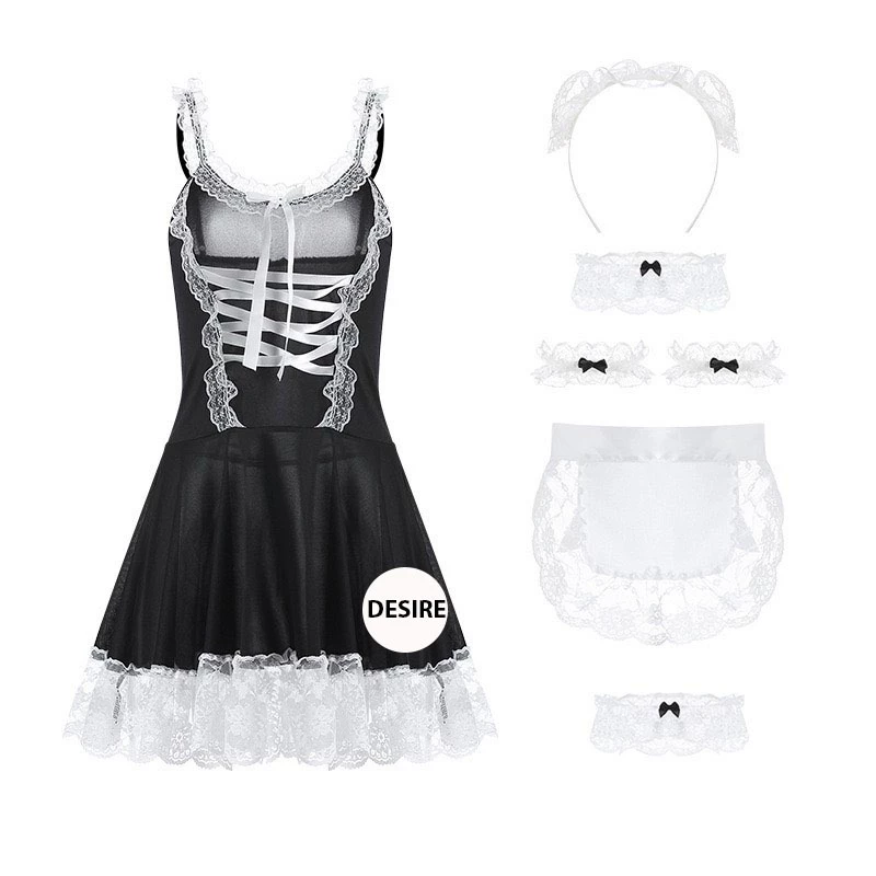 Desire Store, Đầm ngủ cosplay hầu gái váy ngủ ren sexy cosplay Cô hầu gái Nhật Bản hàng chính hãng GUIRUO QC loại 1 gợi cảm VN-612 - Set không tất, L (53-63kg) image 7 of 8