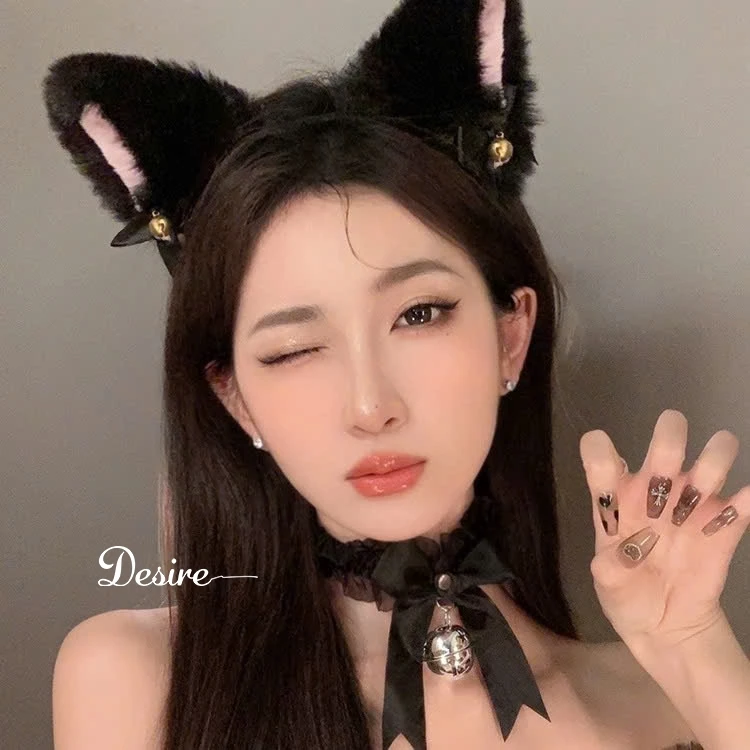 Desire Store, Bờm lông Mèo và Vòng cổ Chocker chất liệu ren Phụ kiện Cosplay Sexy DESIRE - Bờm #2 + VC-002 đen image 14 of 15