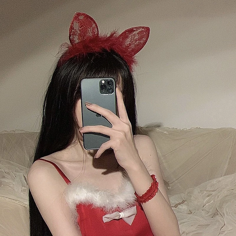Desire Store, Bờm - Cài tóc Tai thỏ tai mèo hoá trang cosplay phong cách gợi cảm sexy W-14 - Mèo lông đỏ #1 image 20 of 20