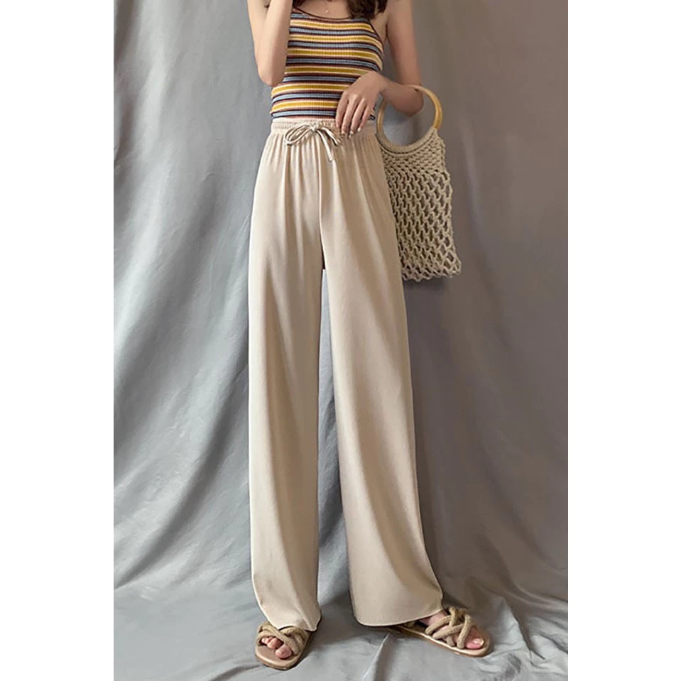 Desire Store, [Hình thật] Quần thun tăm dáng suông ống rộng cạp chun cao cấp form chuẩn Desire QN-001 image 6 of 13