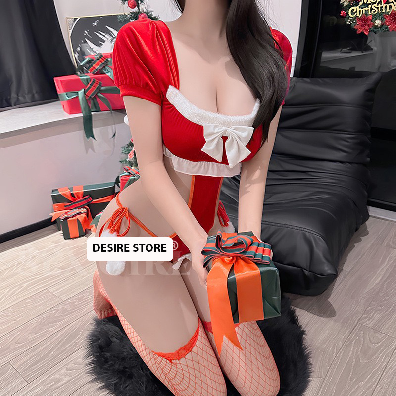 Desire Store, Bộ đồ lót liền thân nhung mềm Cosplay Giáng sinh Noel quyến rũ DESIRE VN-8836 image 2 of 9