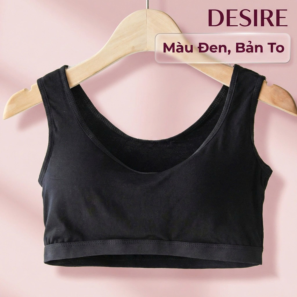 Desire Store, Áo lót bra bản to mút mỏng không gọng mềm mại mát thấm mồ hôi ANN-0017-1 - Đen bản to, XL/38/85AB image 11 of 31
