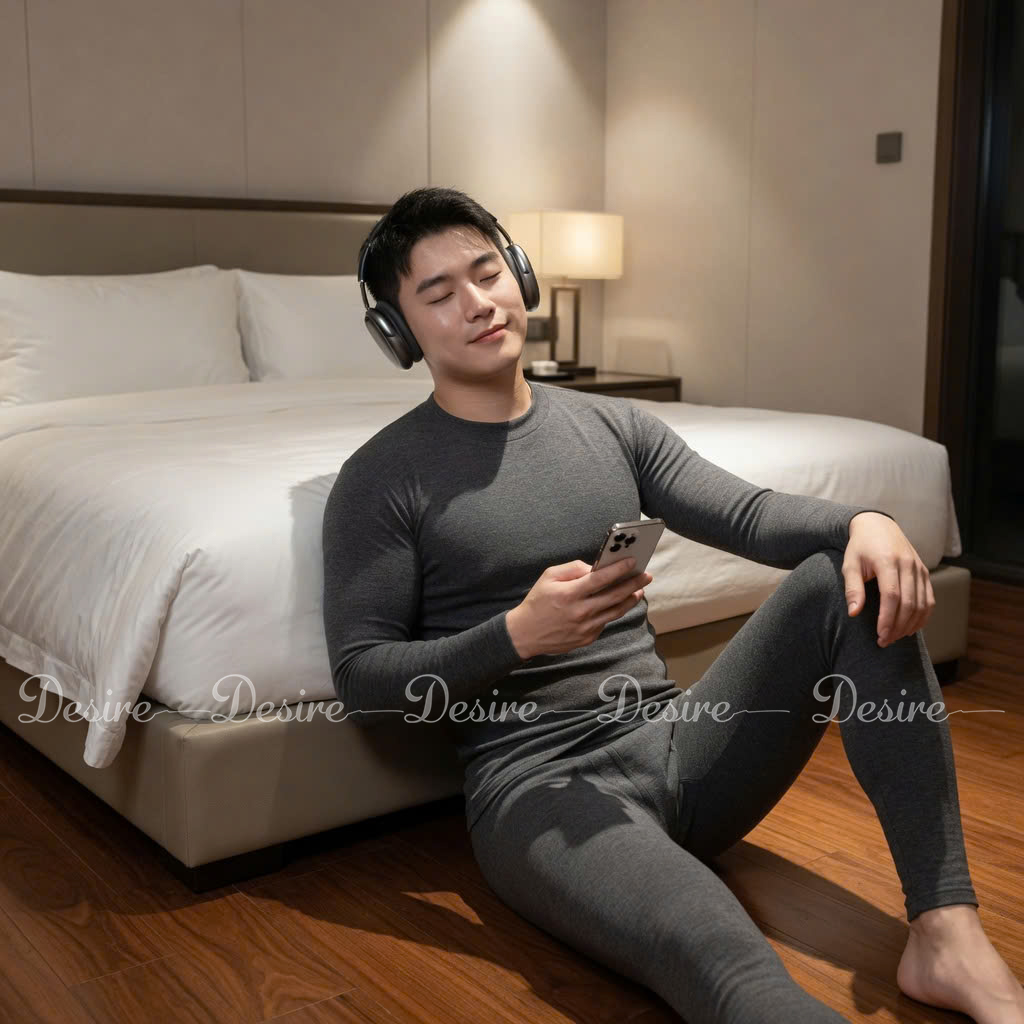 Desire Store, Đồ bộ giữ nhiệt nam lót Len Cashmere cổ cao ấm áp mùa đông cao cấp siêu nhẹ dành cho nam giới DGN-03 (Men's ultra-lightweight thermal set with warm cashmere-blend lining and high-neck design for winter. DGN-03) image 30 of 51