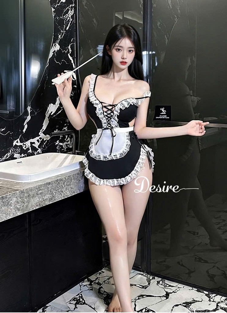Desire Store, Bộ đồ ngủ váy ngủ cosplay cô hầu gái gợi cảm sexy hàng chính hãng GUIRUO QC loại 1 Desire VN-1668 image 6 of 13