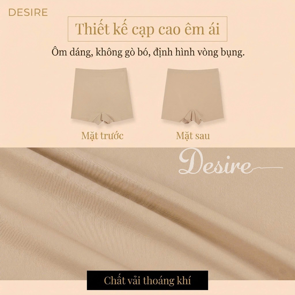 Desire Store, Quần đùi mặc váy su lụa băng tàng hình không đường viền chống lộ chính hãng SACRED BIRD QL-030 image 3 of 28