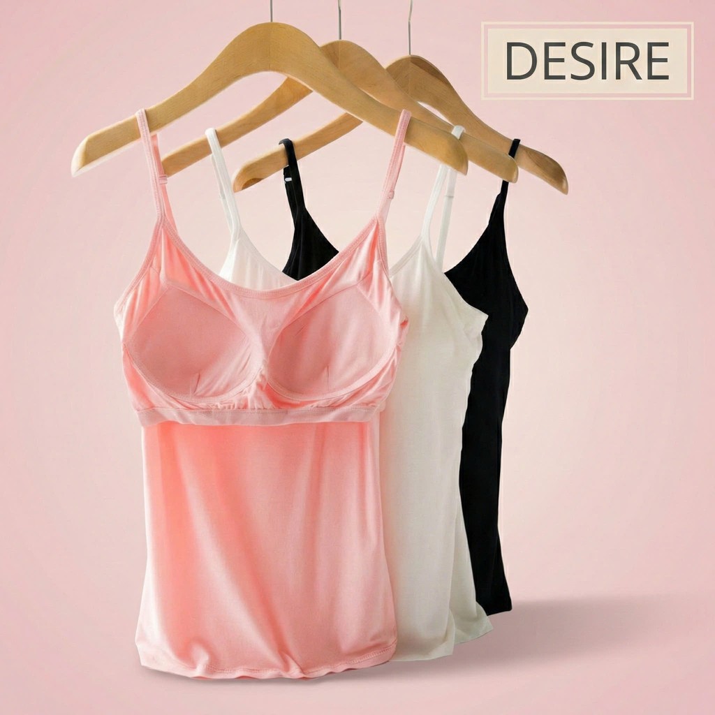 Desire Store, Áo lót hai dây thun Vicose hàng loại 1 cao cấp kèm mút ngực thông hơi A2010 image 3 of 18