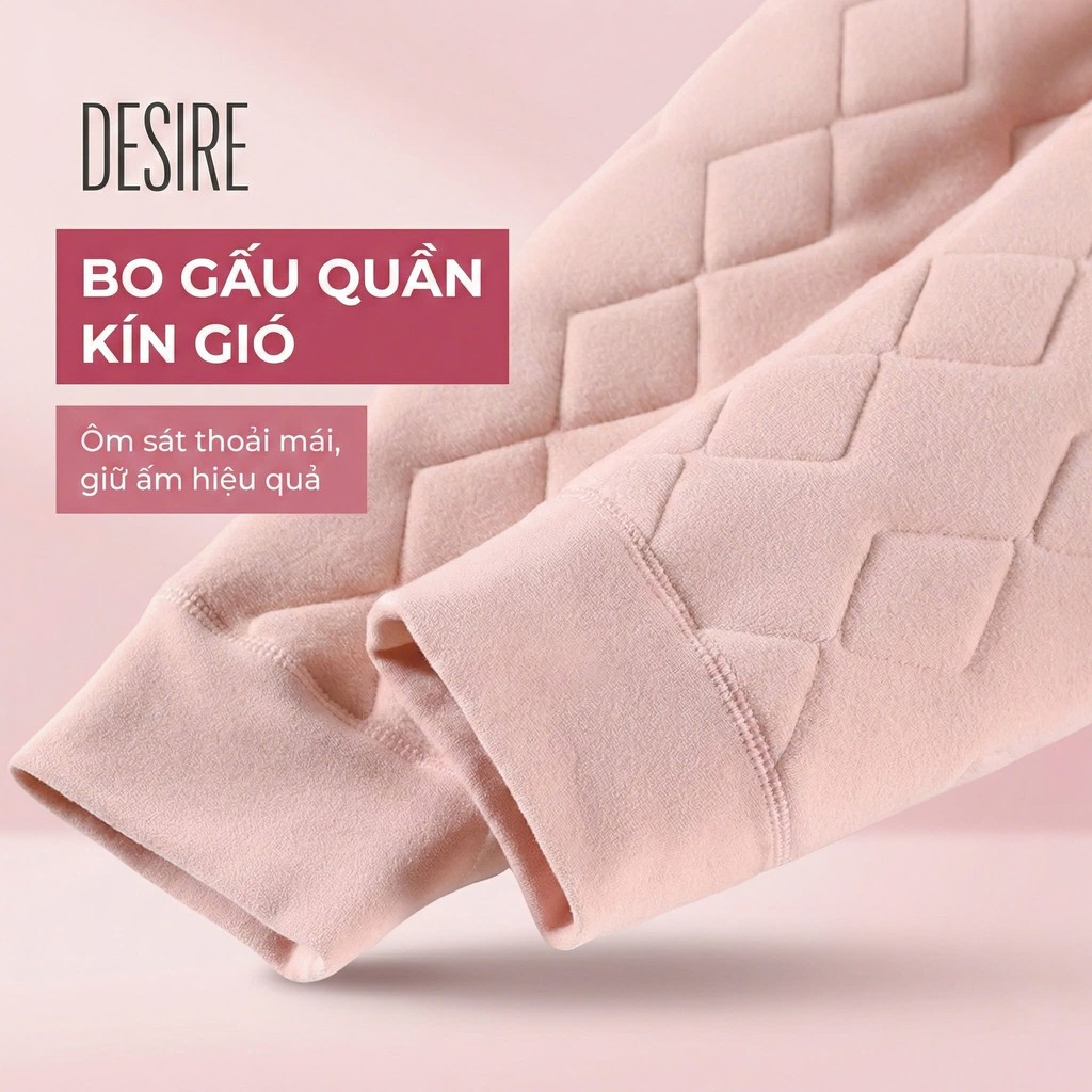 Desire Store, Quần legging lưng cao lót lông cừu dày nhung mịn giữ nhiệt mùa đông ấm áp định hình dáng QGN-9134-1 image 4 of 12