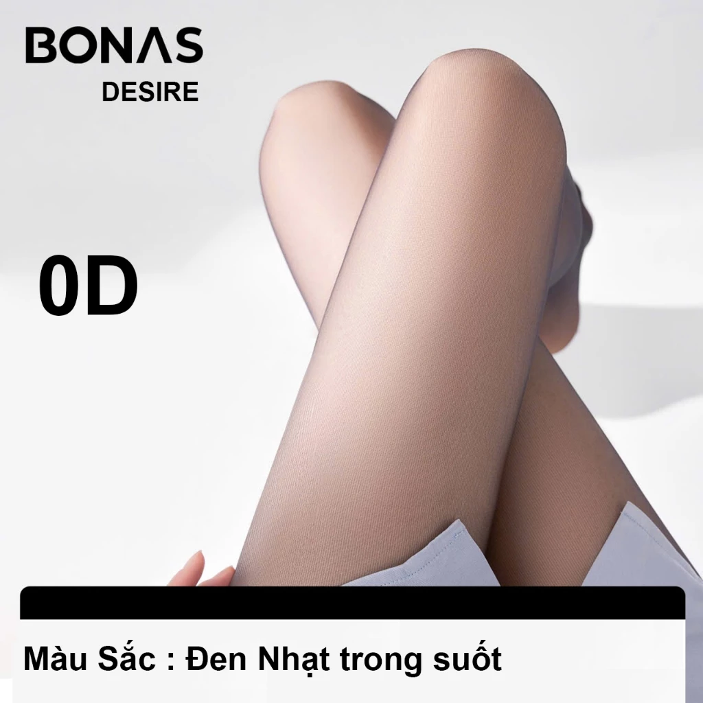 Desire Store, Quần tất BONAS CHÍNH HÃNG màu đen da nhạt 0D đũng quần liền mạch siêu mỏng tự nhiên thon gọn chân DS-1179 image 3 of 7