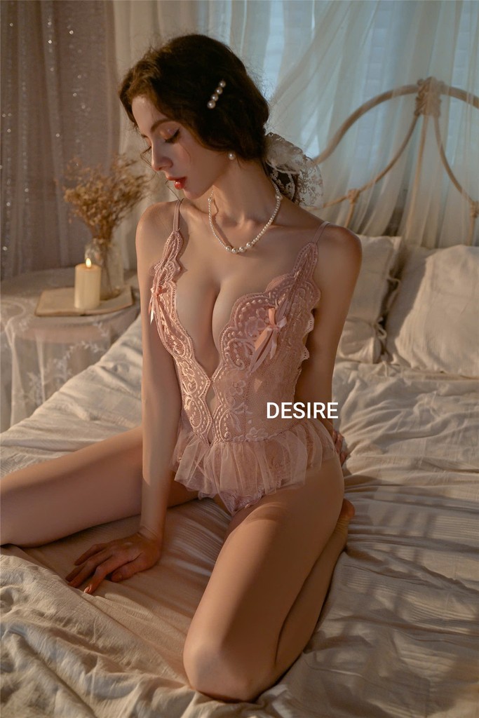 Desire Store, Váy Ngủ Liền Thân Bodysuit Ren Gợi Cảm DESIRE VN-1034 image 3 of 12