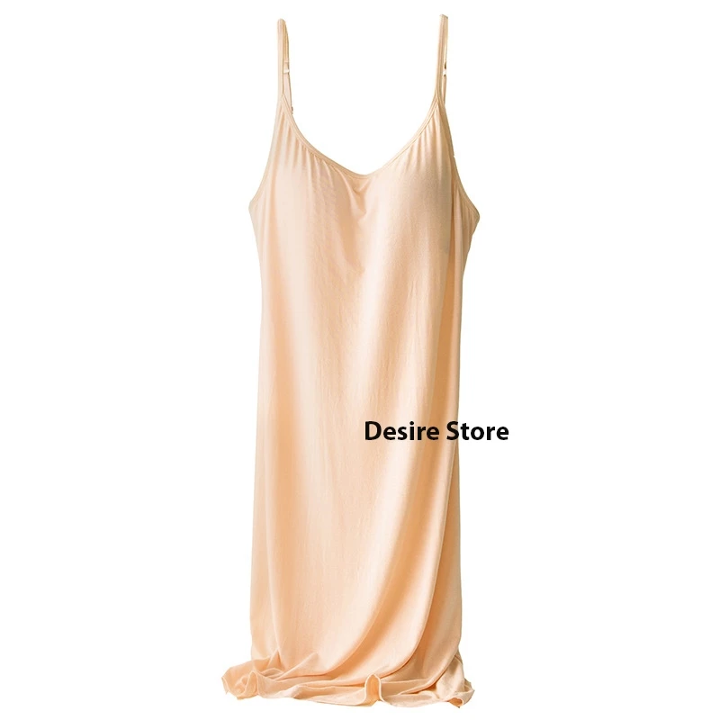Desire Store, Váy đầm hai dây thun Vicose mềm mịn có đệm mút ngực và tăng đơ DESIRE VNN-0072 - Da, XXL image 12 of 15