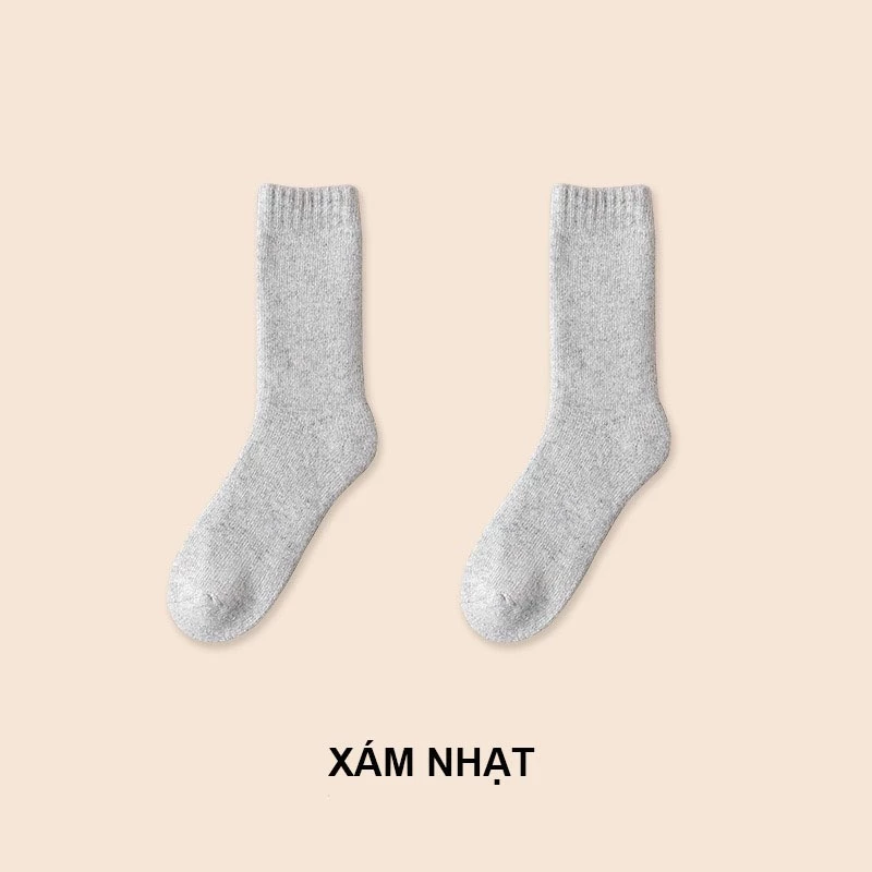 Desire Store, Tất len dày siêu ấm chính hãng BONAS Style Nhật Bản phong cách đơn giản sang trọng MW-1884 - XÁM NHẠT, 5 đôi image 13 of 14