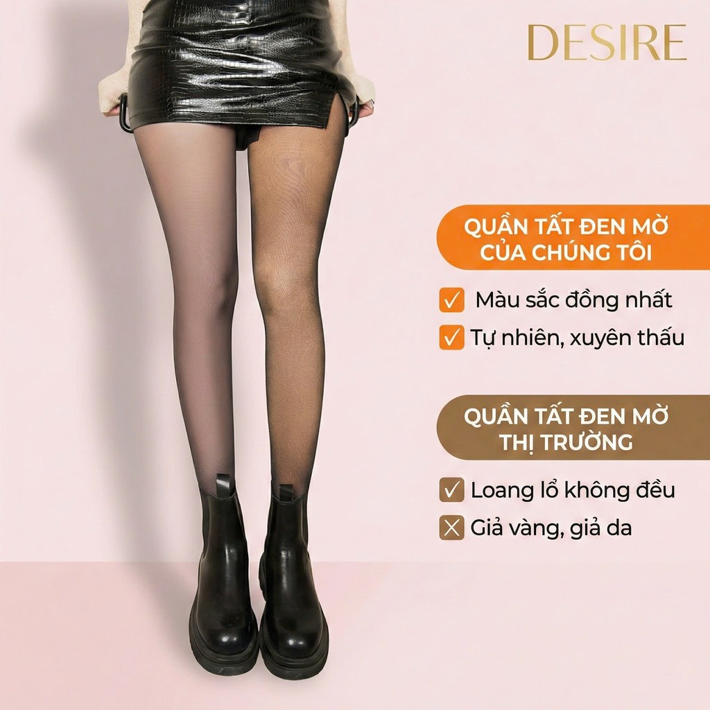 Desire Store, Tất quần dày Đen lót màu da 80D 200D thon gọn chân phong cách trẻ trung BONAS 1985 image 7 of 14
