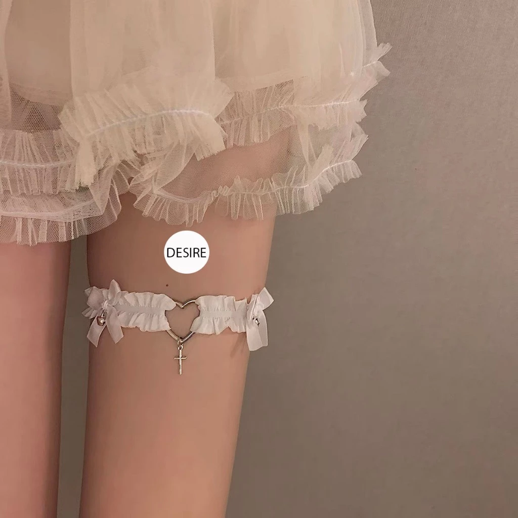 Desire Store, Vòng đeo chân - Vòng đeo cổ - Choker Phụ kiện cosplay gợi cảm RC-001 - Vòng chân Trắng, Freesize image 12 of 12
