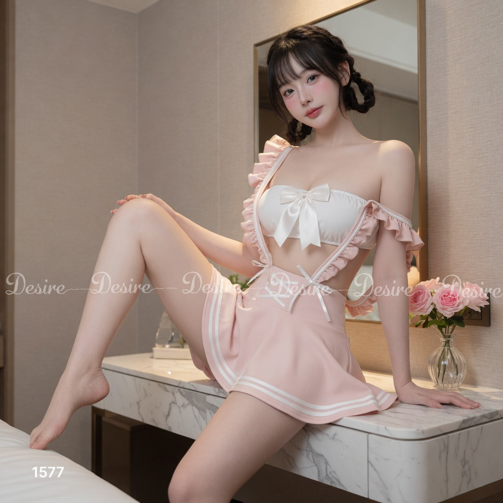 Desire Store, Bộ đồ ngủ hoá trang cosplay CÔ NỮ SINH QUYẾN RŨ chính hãng Guiruo QC loại 1 gợi cảm DESIRE VN-1577 ("Alluring Schoolgirl" Cosplay Lingerie Set – DESIRE VN-1577) image 15 of 24