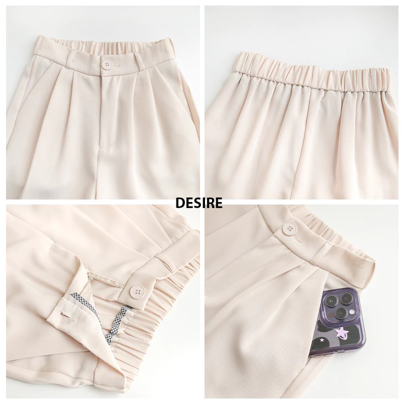 Desire Store, Quần đùi quần short nữ lưng cao ống rộng loại 1 dáng ngố lửng thể thao chất vải tuyết mưa image 7 of 11