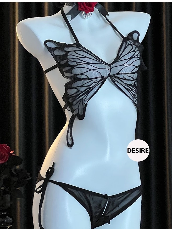 Desire Store, Bồ lót ren lưới gồm Áo và quần cột dây xẻ đáy gợi cảm sexy chính hãng Gui Ruo loại 1 VN-2112 image 4 of 8