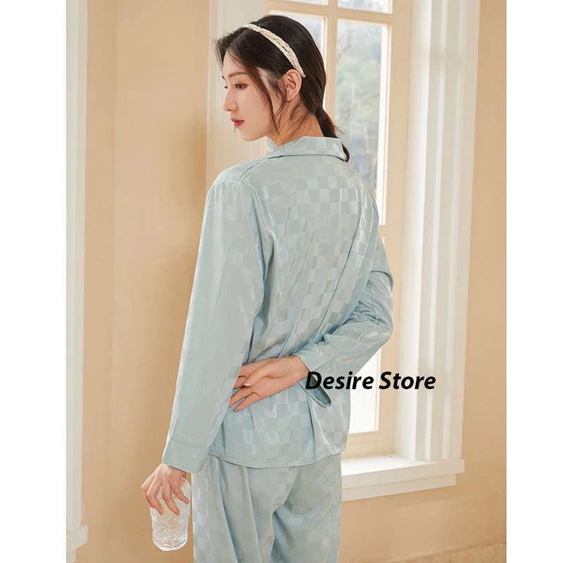 Desire Store, Đồ bộ mặc nhà lụa dài tay DBO-0033 image 7 of 13