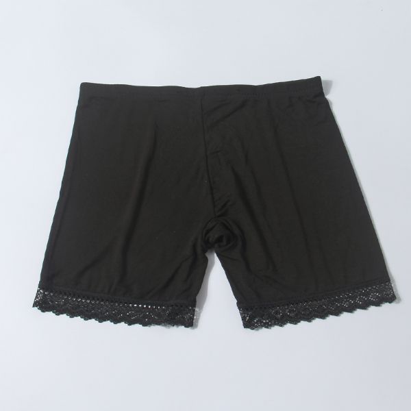 Desire Store, Quần đùi mặc váy, quần đùi mặc lót thun Vicose mềm mại QLN-551 - Đen viền ren, 3XL 56-68kg image 14 of 14