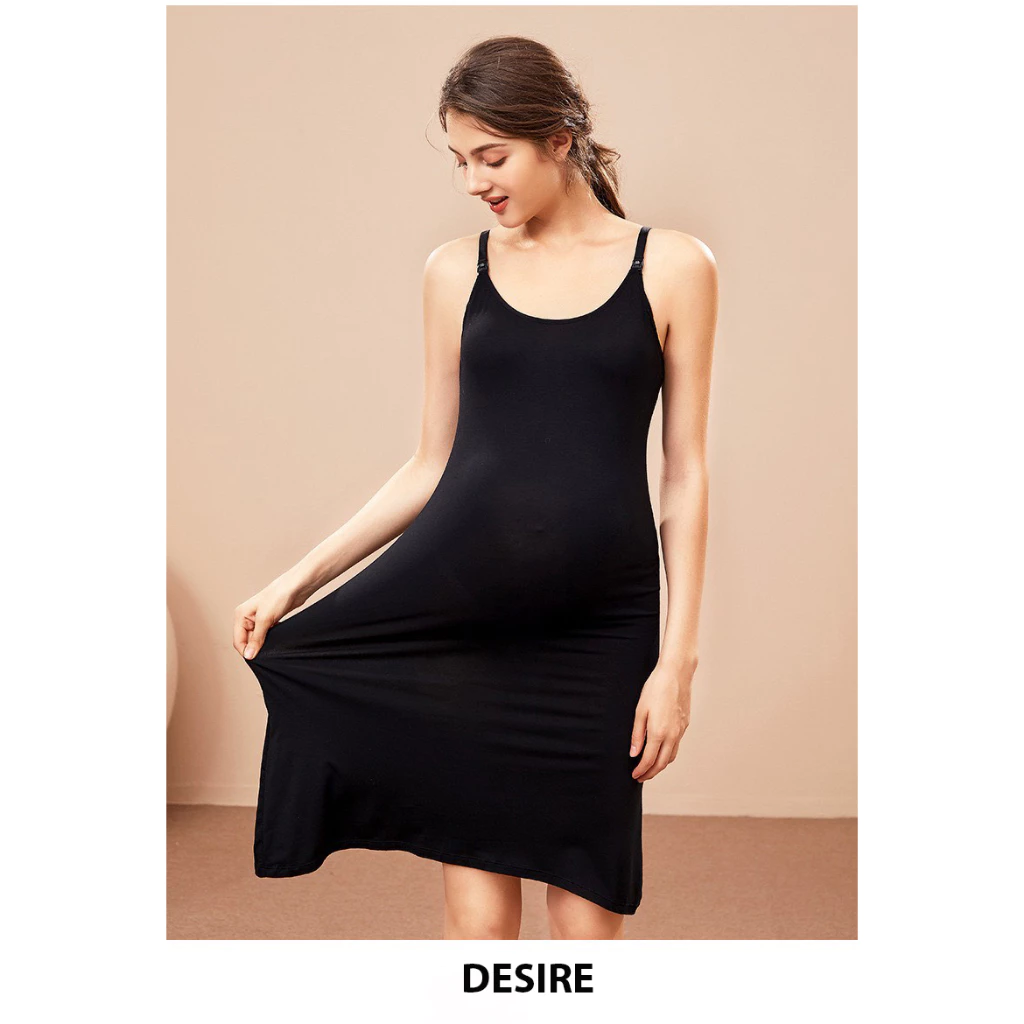 Desire Store, Đầm Bầu Hai Dây Có Sẵn Lót Ngực Và Nút Mở Cho Bé Bú Tiện Lợi DESIRE VN-074 image 3 of 12