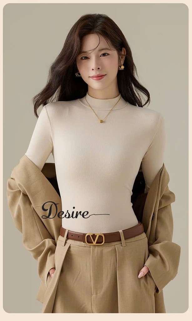 Desire Store, Áo cổ lọ chất Nhung hai mặt siêu mịn giữ nhiệt mùa đông ấm áp DESIRE H319 image 3 of 14