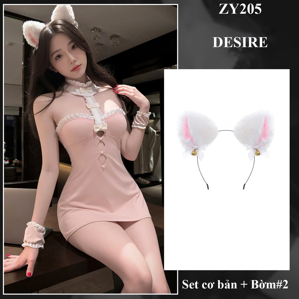 Desire Store, Váy tiểu thư hồng pastel - Đầm body DESIRE ZY205 (Pastel Pink Girly Dress – DESIRE ZY205 Bodycon Dress) image 7 of 13