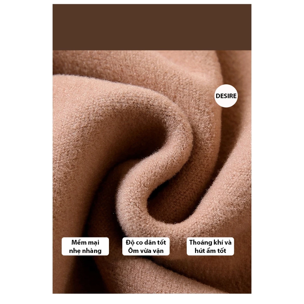 Desire Store, Áo cổ lọ chất Nhung lót lông cừu Đức dày cổ áo 4 phân giữ nhiệt mùa đông ấm áp DESIRE H2168 image 5 of 11
