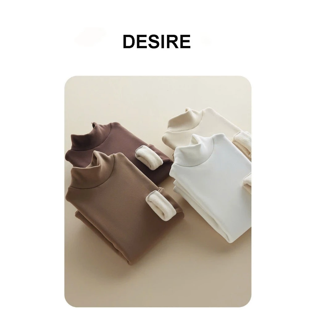 Desire Store, Áo cổ lọ giữ nhiệt mùa đông Dày lót Lông Cừu mềm mịn DESIRE K-801 image 9 of 12