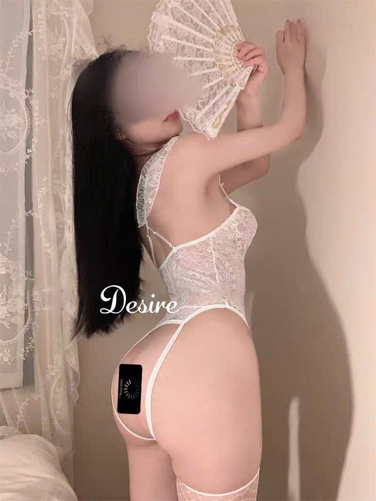 Desire Store, Váy ngủ ren liền thân cánh tiên chéo lưng quần xẻ đáy Bodysuit ren DESIRE VN-8662 image 6 of 10