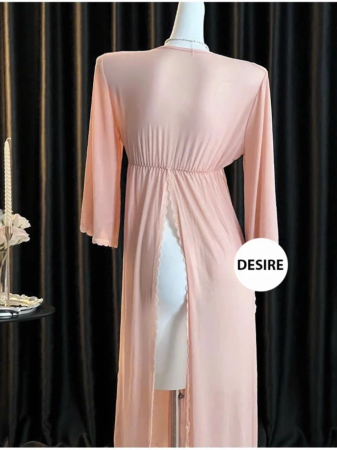 Desire Store, Áo choàng ren dáng dài cài ngực trước gợi cảm sang trọng DESIRE VN-84491 image 7 of 11