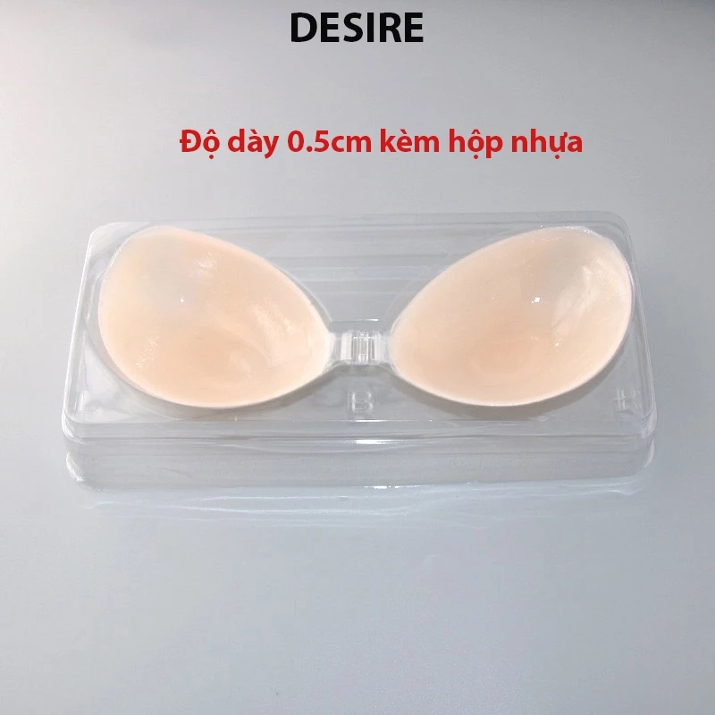Desire Store, Áo dán ngực - Miếng dán ngực silicon tự dính - chuyên dùng mặc áo hở lưng, khoét cổ sâu  ANN-0022 - Dày 0.5cm kèm hộp, C image 10 of 17