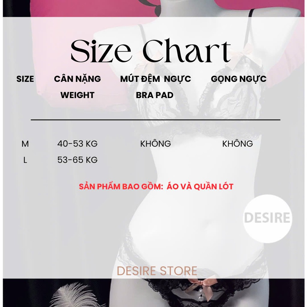 Desire Store, Bộ đồ lót quần và áo sexy phối nơ và hạt quần lọt khe hàng chính hãng Guiruo phong cách gợi cảm VN-616 image 6 of 9