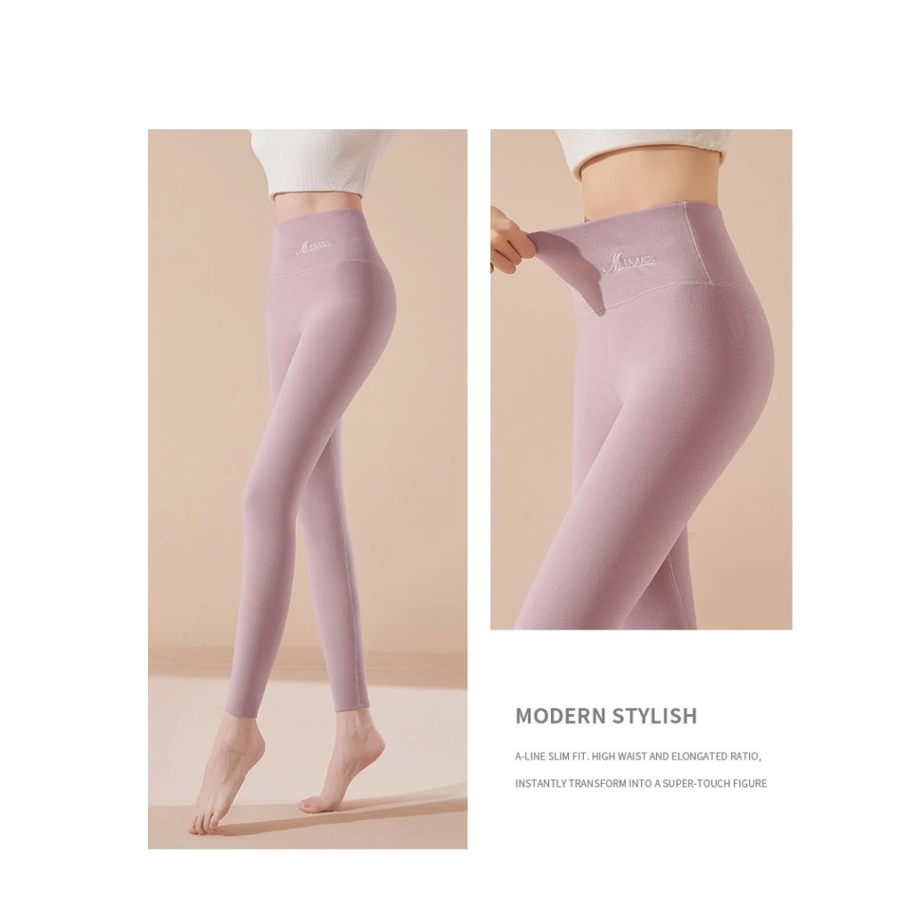 Desire Store, Quần legging M ENAIC lưng cao lót lông cừu nhung mịn giữ nhiệt mùa đông ấm áp định hình dáng QGN-9105014 image 6 of 20