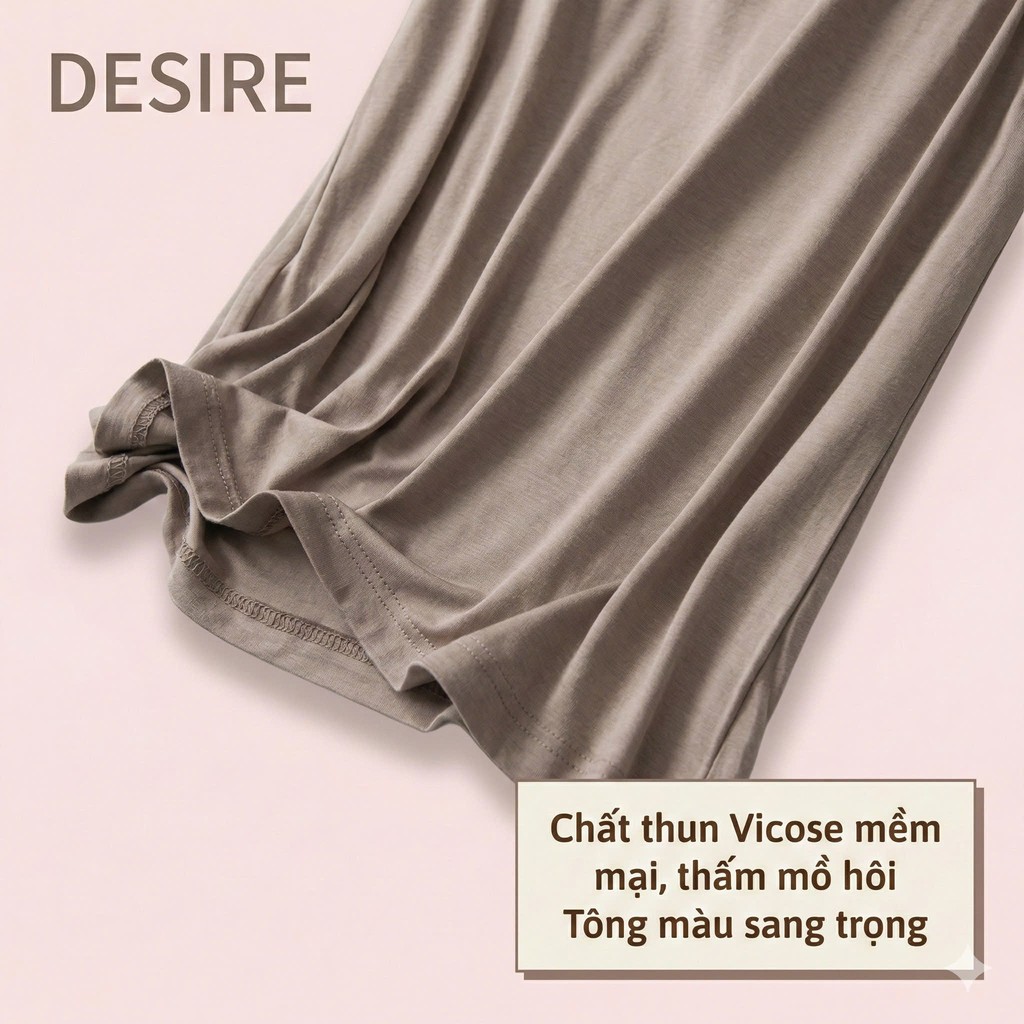 Desire Store, Áo thun ngắn tay có mút ngực thun Vicose cao cấp A2302 image 3 of 20