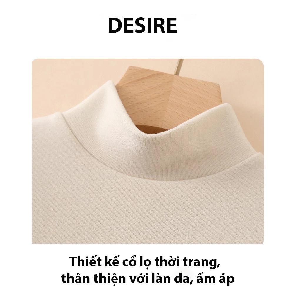 Desire Store, Áo cổ lọ chất Nhung hai mặt siêu mịn giữ nhiệt mùa đông ấm áp DESIRE H319 image 3 of 13