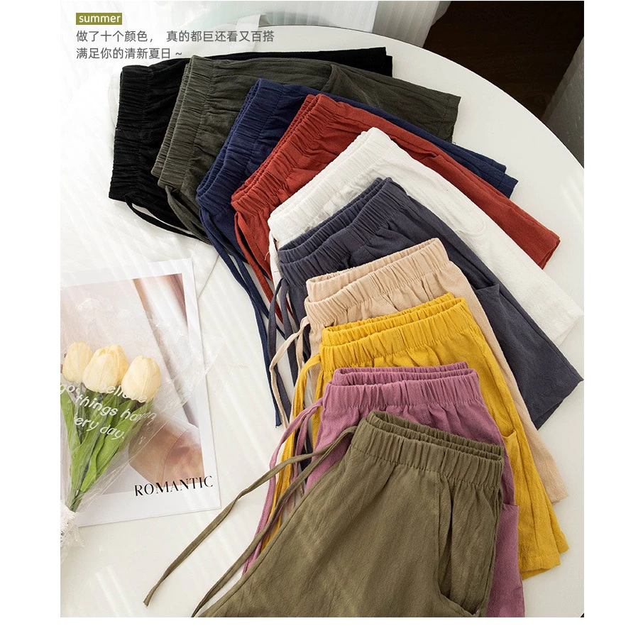 Desire Store, Quần đùi vải đũi nữ mát mẻ mùa hè QN-005 image 2 of 14