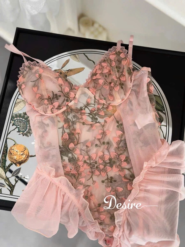 Desire Store, Váy ngủ ren liền thân Bodysuit ren chất mềm mịn DESIRE VN-1130-1 image 3 of 9