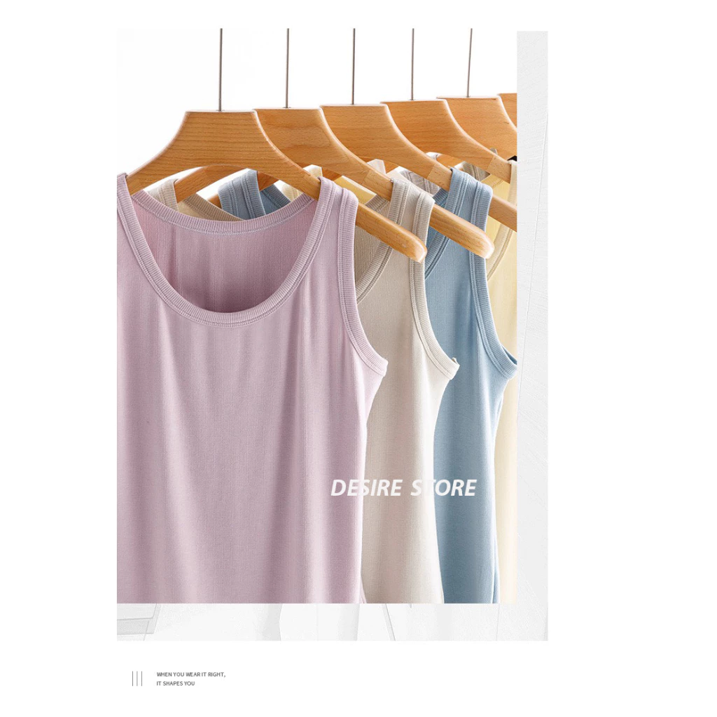 Desire Store, Áo ba lỗ dáng ôm vải mềm thoáng khí áo sát nách DESIRE AN-04 image 6 of 12