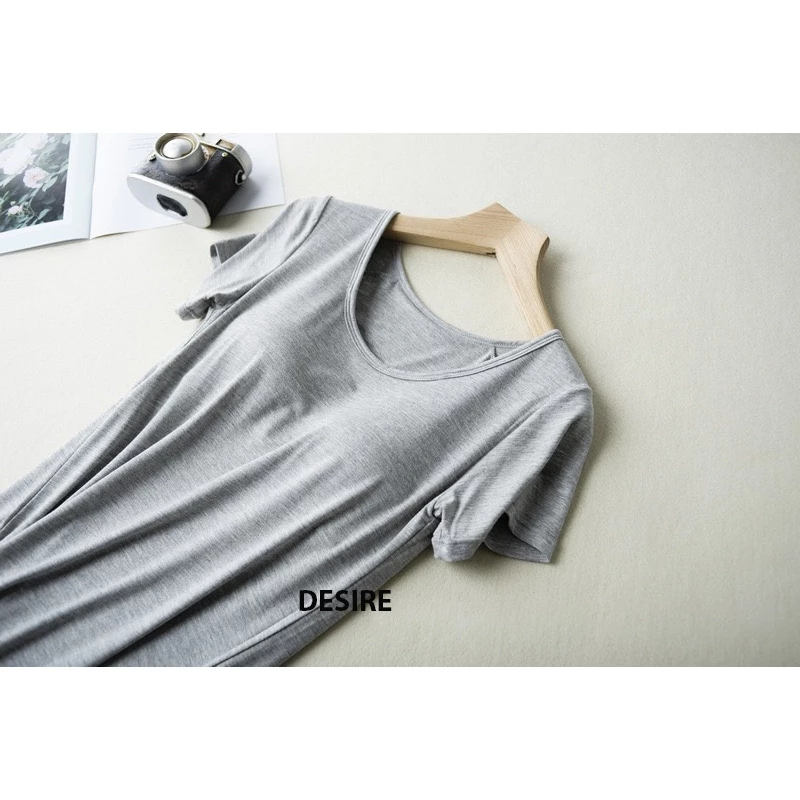 Desire Store, Váy đầm ngắn tay thun Vicose mềm mịn chất 4 chiều có đệm mút ngực DESIRE VNN-0073 image 6 of 12