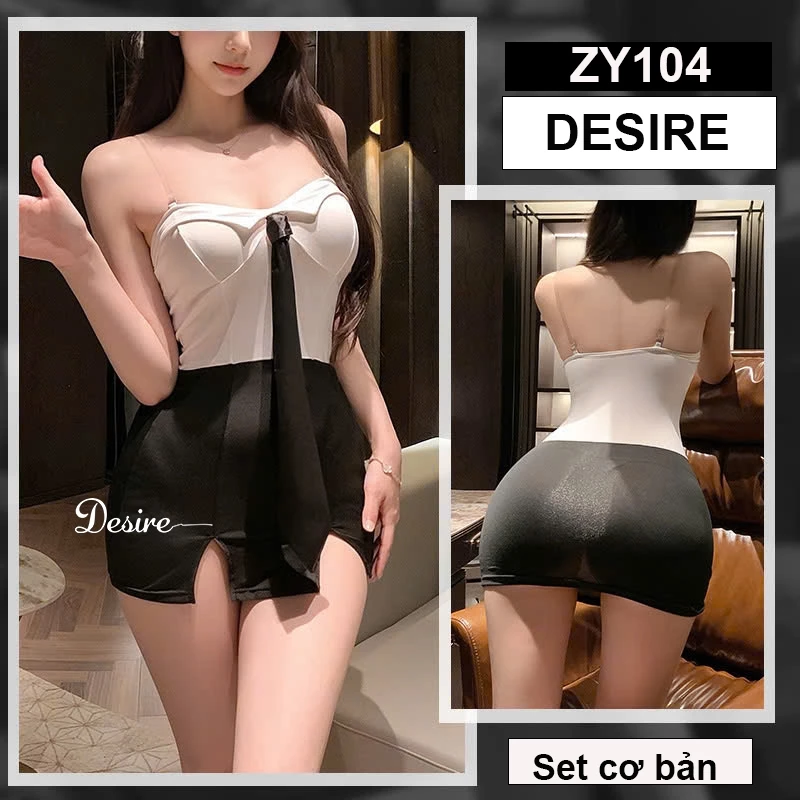 Desire Store, Bộ đồ ngủ Cosplay cô nàng thư ký cảnh sát gợi cảm DESIRE ZY104 - Set cơ bản, Freesize (40-60kg) image 10 of 13