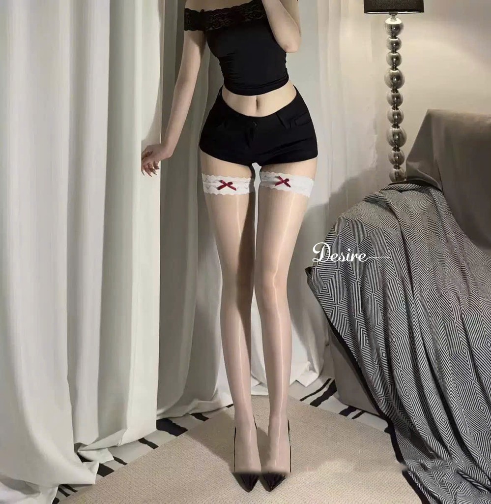 Desire Store, Tất lưới nữ kèm đai phối ren nơ phong cách gợi cảm sexy cosplay phòng the DESIRE 7050 image 11 of 23