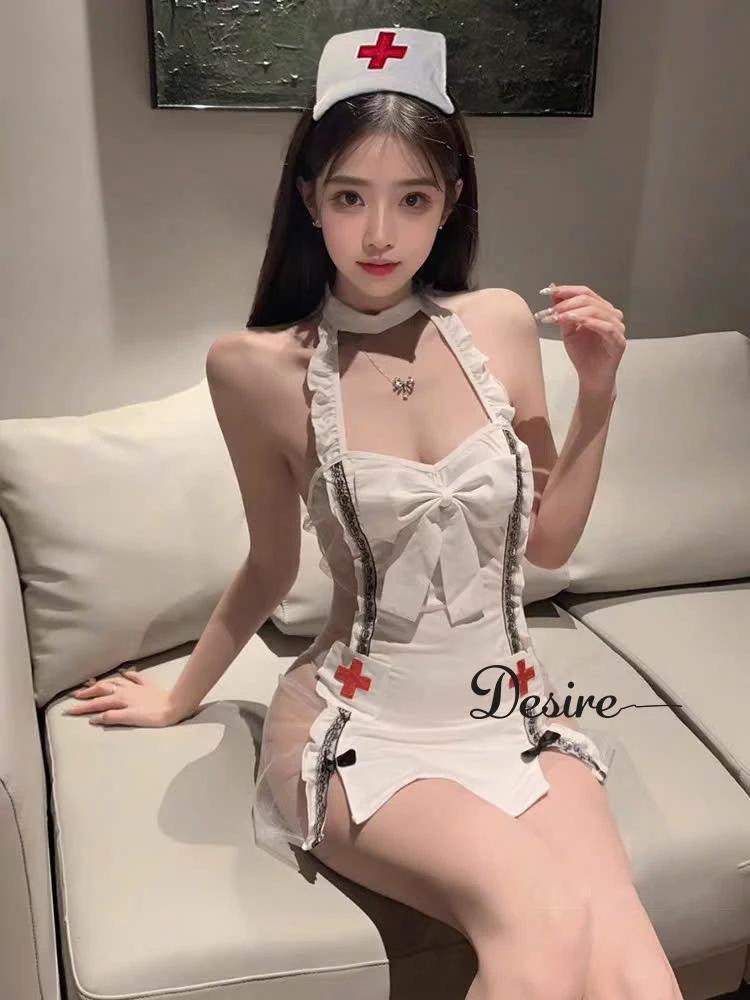 Desire Store, Bộ đồ ngủ Cosplay y tá chất mềm mịn sexy gợi cảm DESIRE VN-2501 image 3 of 9