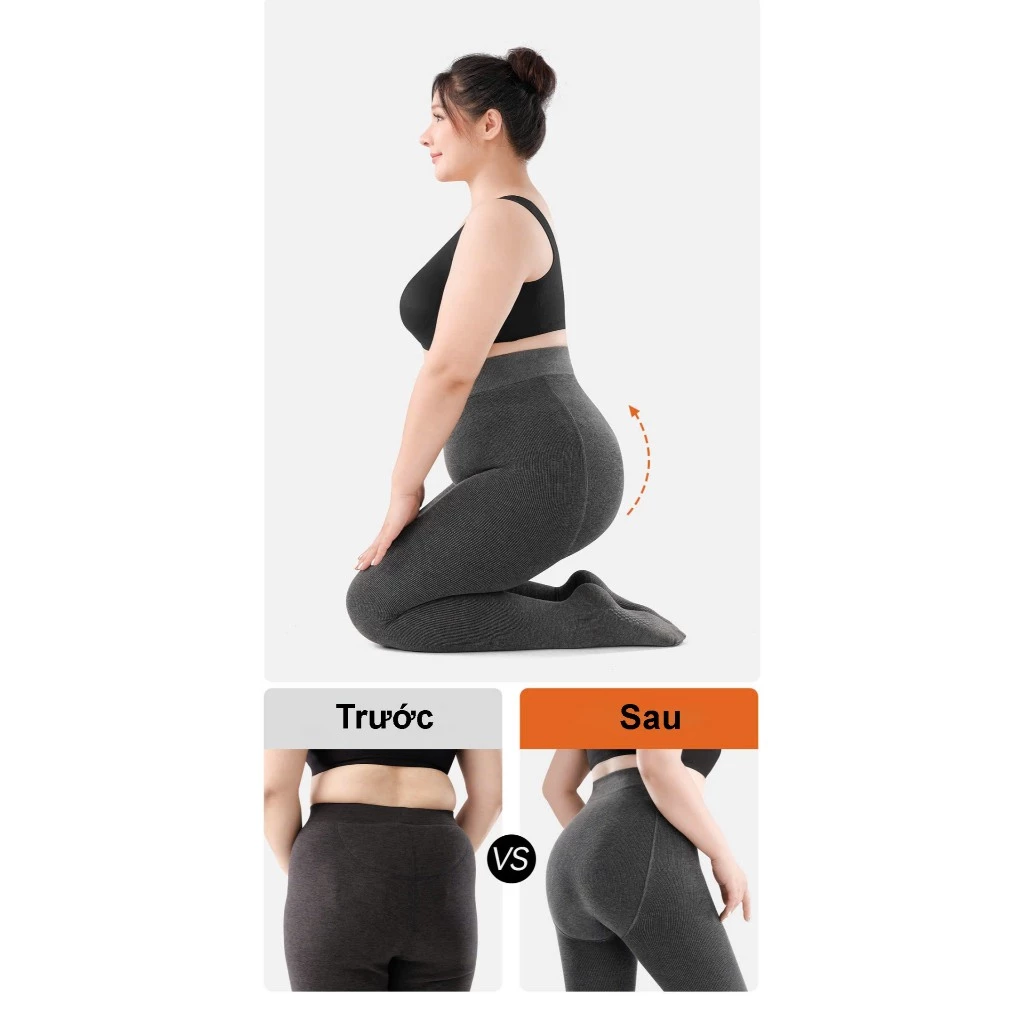 Desire Store, Quần Tất Legging Len Tăm Nữ Cao Cấp Giữ Nhiệt, Có Đế Chống Trơn Trượt, Chất Len Dày Dặn Co Giãn 4 Chiều KF7029 image 8 of 13