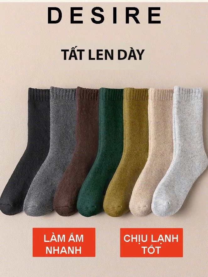 Desire Store, Combo Tất len dày siêu ấm chính hãng BONAS Style Nhật Bản phong cách đơn giản sang trọng MW-1884 image 9 of 14