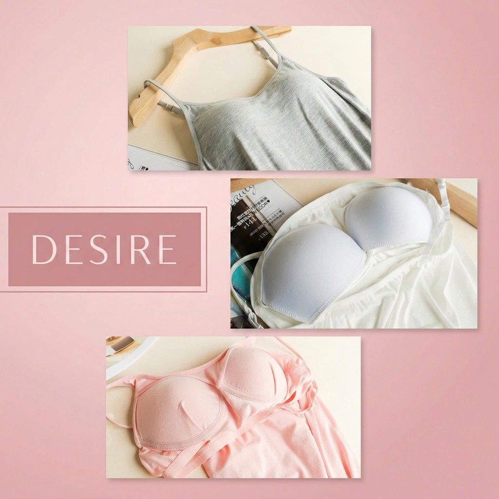 Desire Store, Váy đầm hai dây thun Vicose mềm mịn có đệm mút ngực và tăng đơ DESIRE VNN-0072 image 5 of 21
