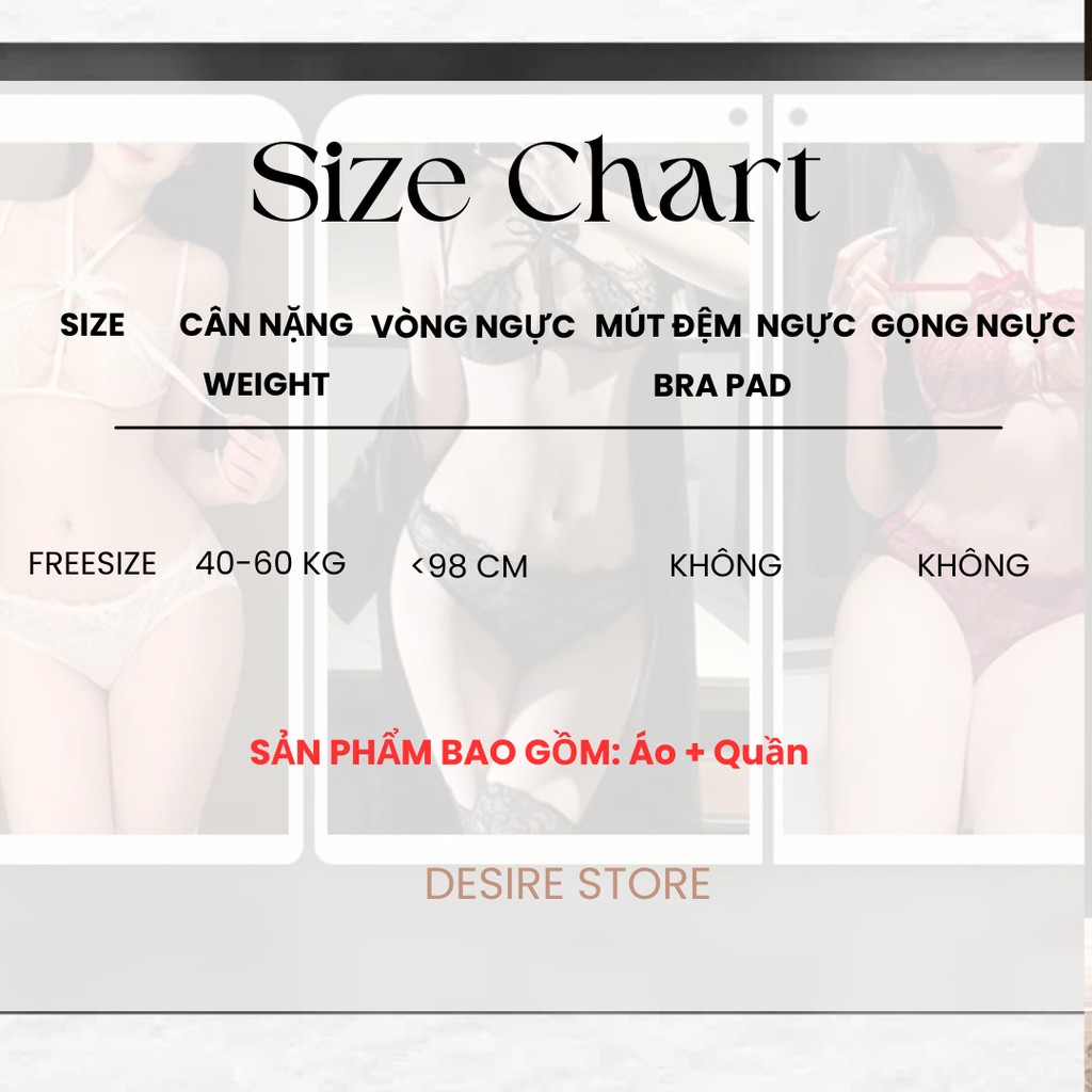 Desire Store, Bộ đồ lót ren cột dây xuyên thấu DESIRE VN-6339 image 10 of 18
