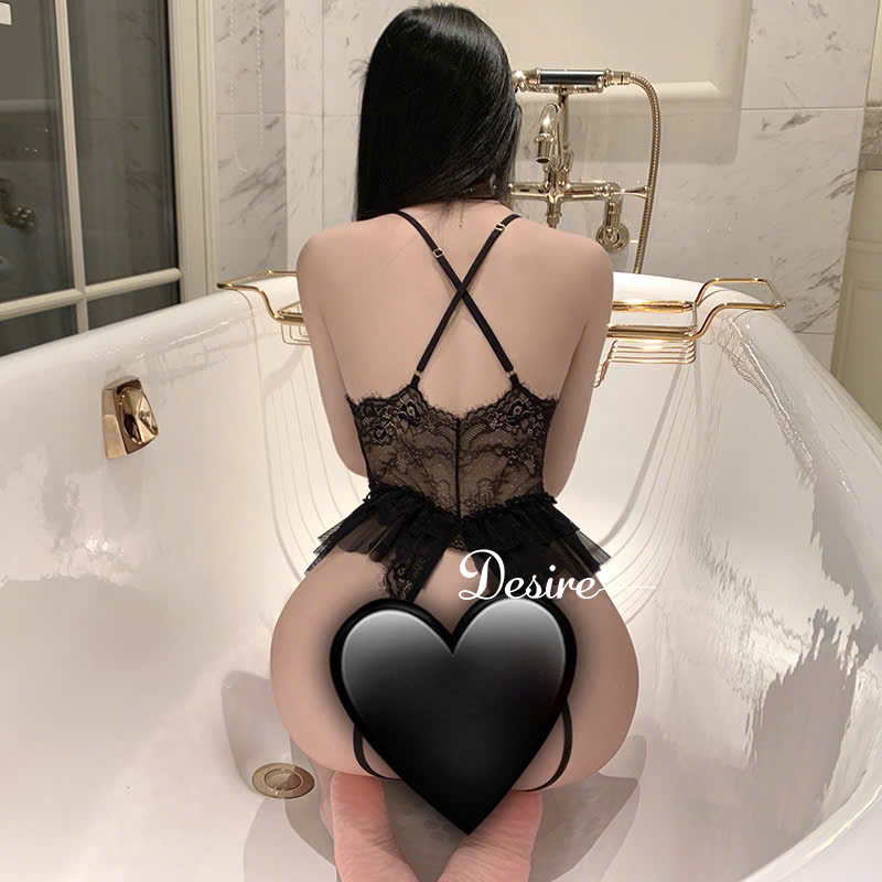 Desire Store, Bộ váy ngủ liền thân - Bodysuit ren sexy sẽ đáy gợi cảm DESIRE VN-1114-1 image 10 of 16