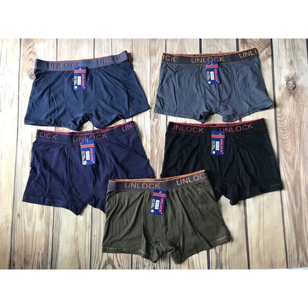 Desire Store, Quần lót đùi nam thun cotton lưng bản to QNN-004 - Nâu, XL 55-63kg image 8 of 11